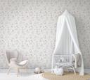 Børnetapet, non-woven tapet med illustration Kids Walls hvid, pink 