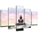 5 stykke lærredstryk, Zen Buddha sten