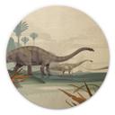 Brunt billede af træ - Diplodocus - Rund