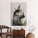 Lienzo Frida Floral Studio - Silueta de mujer con flores moradas