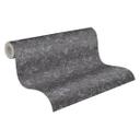 Blomstret tapet sort grå - non-woven tapet A.S. Création