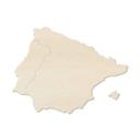 Chapa de chopo Wood art - Mapa Península Ibérica
