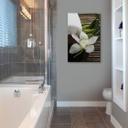 Dibond Schilderij met zilver effect Wellness Orchidee