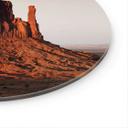 Glas billede Klippeformation i Monument Valley - Hugonnard - Rund