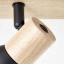 Spotbalken Emil, braun, 16,5 x 36,5 cm, Holz Innenleuchte