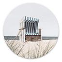 Tableau sur alu-Dibond rond Le bonheur insulaire au bord de la mer Baltique