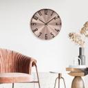 Moderne Wanduhr im Metallic-Look aus Aluminium, roségold | Ø 30 cm