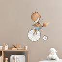 Wallsticker ræv på ethjulet cykel