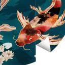 Tapet cirkel To koi i en dam - SpaceFrog Designs - vliesetapet/selvklæbende non-woven tapet