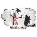 3D - Wallsticker Banksy - Policeman searching girl
