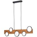 Pendelleuchte Elena, 100 x 6 cm, max. Höhe: 150 cm, Holz LED-Pendelleuchte, dimmbar, braun