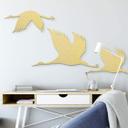 Alu-Dibond goud effect - Kraanvogels
