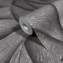 Papel pintado no tejido en negro, bronce ondas de aspecto 3D gráfico moderno