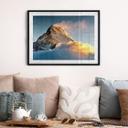Póster Amanecer sobre la montaña nevada - Annapurna Himal