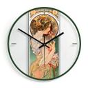 Horloge murale en verre - Mucha - La primevère