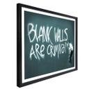 Póster Banksy - Las paredes en blanco son criminales