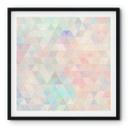 Póster Triángulos de mosaico de colores - Jaszke - Cuadrado