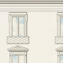 Versace Ikke-vævet tapet Palazzo No 12 vinduesfacade hvid grå neo classic
