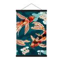 Póster de tela Dos carpas koi en un estanque - SpaceFrog Designs