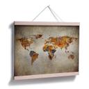 Plakat - Verdenskort - Shabby Chic
