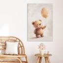 Fototapet Lille bamse med ballon - Magnusson – print på aluminium (Alu-Dibond)