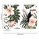 hvid og pink non-woven tapet Designwalls Designwalls Tukan fugle jungle