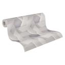 A.S. Creation 3D tapet i grå og hvid mat non-woven tapet med grafisk mønster