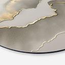 vægdekoration Abstrakt landskab med metalliske farver - Alma – print på aluminium