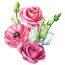 Sticker mural - Arrangement floral rose