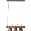 Pendelleuchte Maria, braun, 115 x 70 cm, Holz Pendellampe, dimmbar