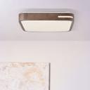 LED Deckenleuchte Viola, braun, 40 x 40 cm, quadratisch, Holz Innenleuchte