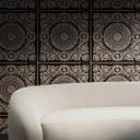 Versace ikke-vævet tapet Heritage Baroque Medallion Floral Black Beige Grey luksuriøst