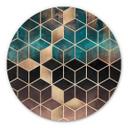 Wandcirkel Fredriksson - Gold Green Geometry