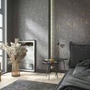 Non-woven tapet med skinnende glans antracit betonlook
