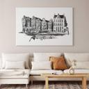 Lienzo Amsterdam - Blanco y negro - Love your City