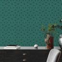 Papel pintado no tejido de estilo art déco azul dorado - papel pintado gráfico con motivo de líneas