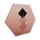 Hexagon Alu-Dibond Kopereffect Nouveauprints - Pink Squares