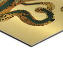 Geborsteld Alu-Dibond met goud-, zilver- & kopereffect - Gouden octopus - SpaceFrog Designs