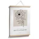 Póster lineal flor beige - Treechild