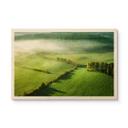 Cuadro de madera Campos idílicos en la niebla - Keller