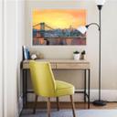 Zelfklevende Poster  Bleichner - Blue Manhattan Skyline