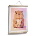 Plakat til Capybara-babyværelse med boblete