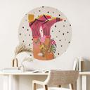 Vinilo decorativo "sock love meets flower power" - Mokate - Redondo