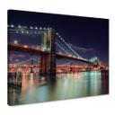 Lienzo Puente de Manhattan de noche 2