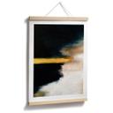 Póster Abstracto - Pinceladas doradas y negras - Haniff