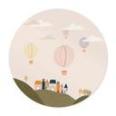 Póster Globos aerostáticos de colores en el cielo - Lisboa - Redondo