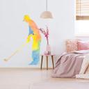 Akvarel Golfspiller 1 wallsticker