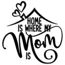 Sticker mural Home is where my Mom is