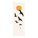 Póster de tela Aves migratorias camino del sur Panorama - Kubistika
