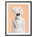 Póster Dama blanca con flores - Treechild